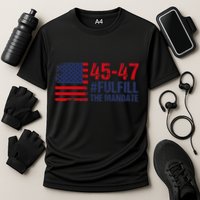 American Flag Fulfill The Mandate 45 47 Cooling Performance Crew T-Shirt