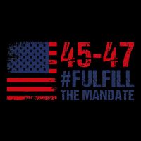 American Flag Fulfill The Mandate 45 47 Cooling Performance Crew T-Shirt