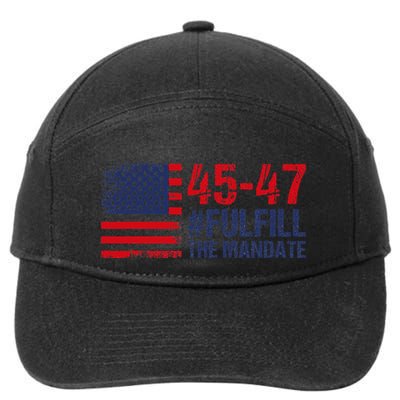 American Flag Fulfill The Mandate 45 47 7-Panel Snapback Hat