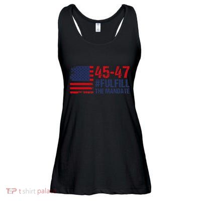 American Flag Fulfill The Mandate 45 47 Ladies Essential Flowy Tank