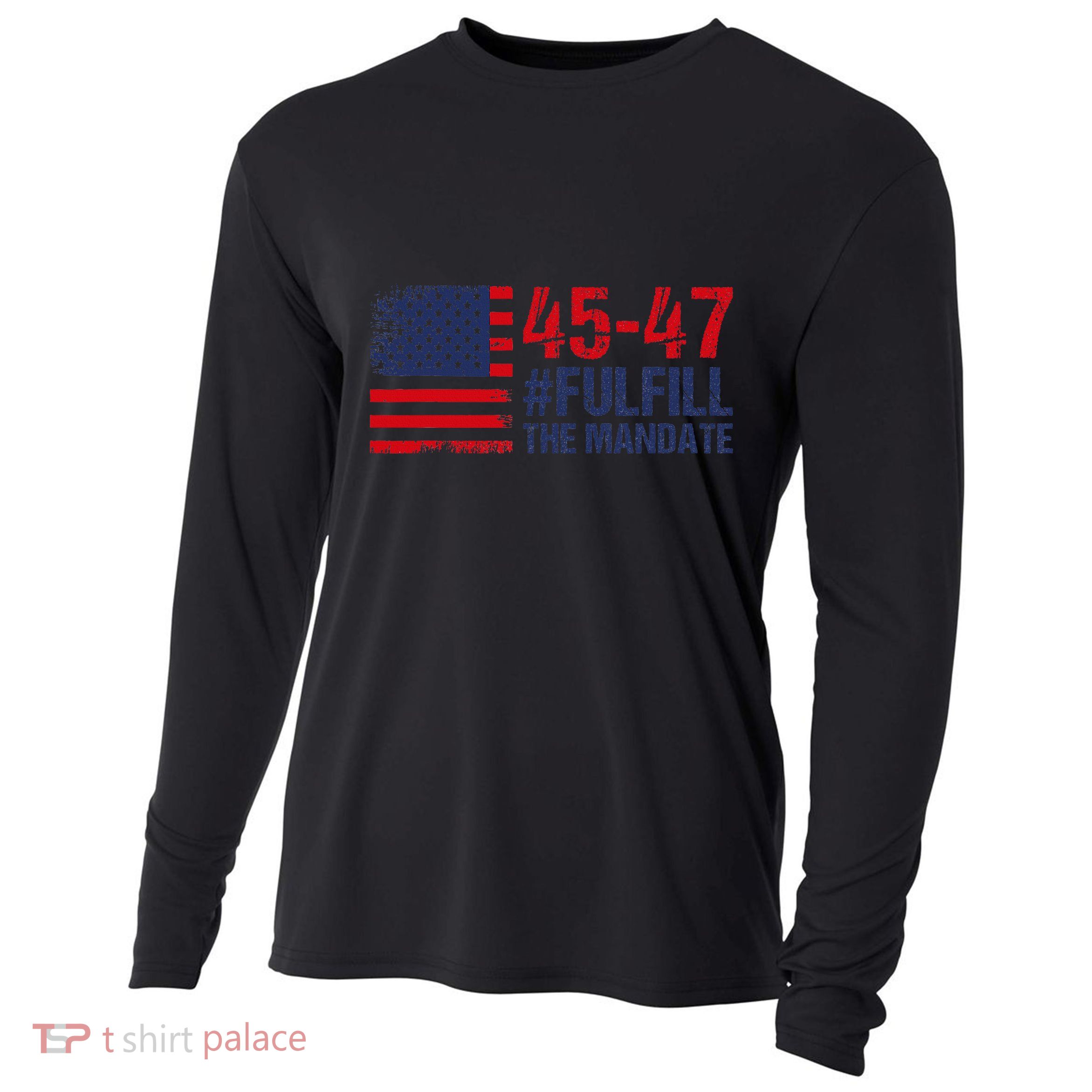 American Flag Fulfill The Mandate 45 47 Cooling Performance Long Sleeve Crew
