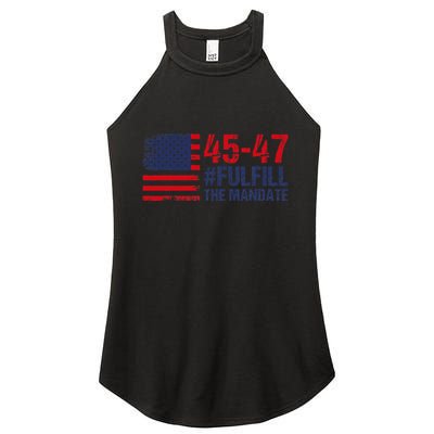 American Flag Fulfill The Mandate 45 47 Women's Perfect Tri Rocker Tank