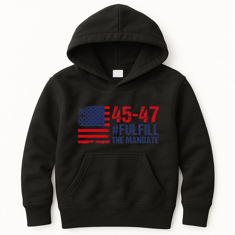 American Flag Fulfill The Mandate 45 47 Kids Hoodie