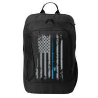 American Flag Fishing Vintage Fisherman City Backpack