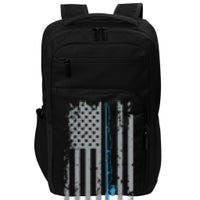 American Flag Fishing Vintage Fisherman Impact Tech Backpack