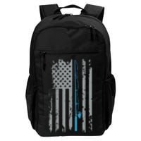 American Flag Fishing Vintage Fisherman Daily Commute Backpack