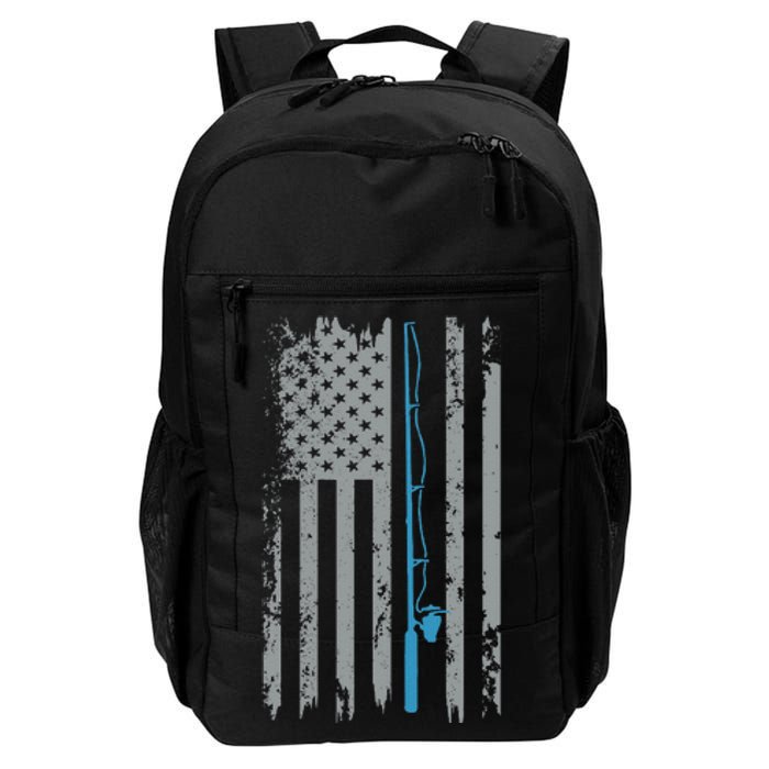 American Flag Fishing Vintage Fisherman Daily Commute Backpack