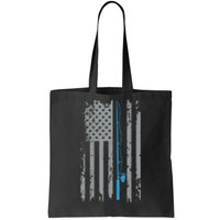 American Flag Fishing Vintage Fisherman Tote Bag