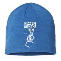 Autism Frog Funny Rizz Em With The Tism Meme Autistic Frog Gift Sustainable Beanie