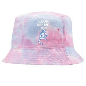 Autism Frog Funny Rizz Em With The Tism Meme Autistic Frog Gift Tie-Dyed Bucket Hat