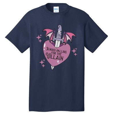 Always Falling For The Villain Funny Design Tall T-Shirt