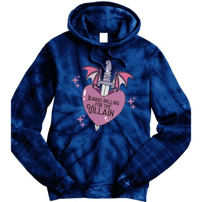 Always Falling For The Villain Funny Design Tie Dye Hoodie