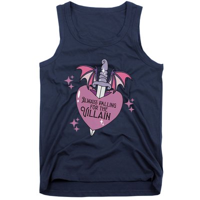 Always Falling For The Villain Funny Design Tank Top