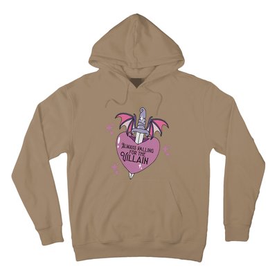 Always Falling For The Villain Funny Design Hoodie