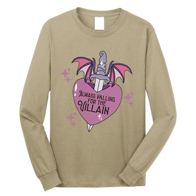 Always Falling For The Villain Funny Design Long Sleeve Shirt