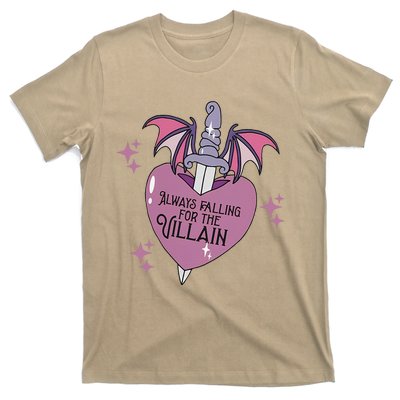 Always Falling For The Villain Funny Design T-Shirt