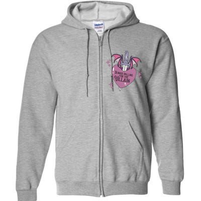 Always Falling For The Villain Funny Design Full Zip Hoodie