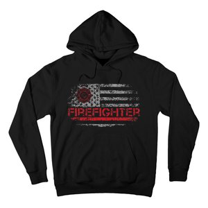 American Flag Firefighter For Fireman Patriotic Fire Fighter Hoodie