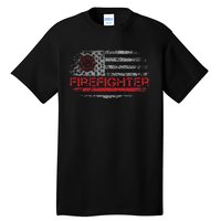 American Flag Firefighter For Fireman Patriotic Fire Fighter Tall T-Shirt