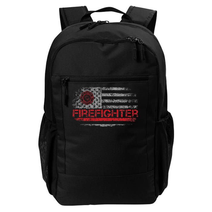 American Flag Firefighter For Fireman Patriotic Fire Fighter Daily Commute Backpack