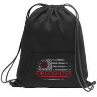 American Flag Firefighter For Fireman Patriotic Fire Fighter Sweatshirt Cinch Pack Bag