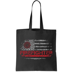 American Flag Firefighter For Fireman Patriotic Fire Fighter Tote Bag