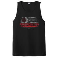 American Flag Firefighter For Fireman Patriotic Fire Fighter PosiCharge Competitor Tank