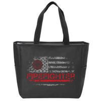 American Flag Firefighter For Fireman Patriotic Fire Fighter Zip Tote Bag