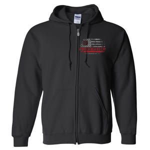 American Flag Firefighter For Fireman Patriotic Fire Fighter Full Zip Hoodie