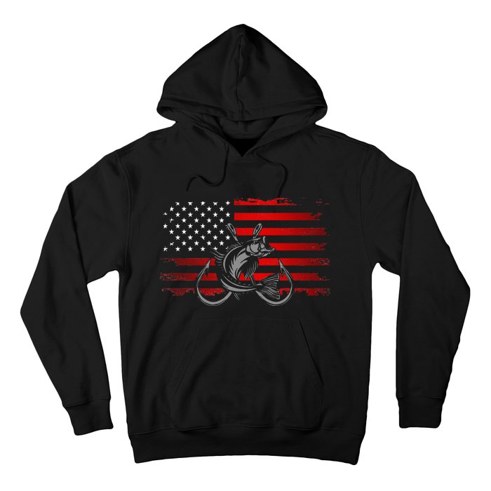 American Flag Fishing Hoodie