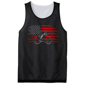 American Flag Fishing Mesh Reversible Basketball Jersey Tank