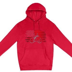 American Flag Fishing Premium Pullover Hoodie