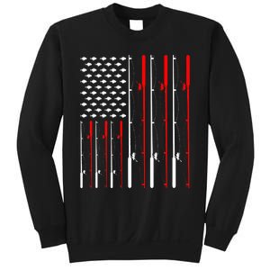 American Flag Fishing Rod Fishing Lover Sweatshirt