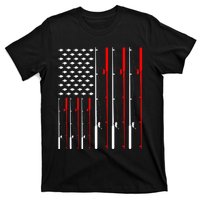 American Flag Fishing Rod Fishing Lover T-Shirt