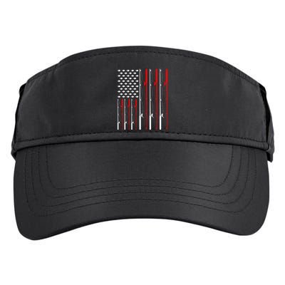 American Flag Fishing Rod Fishing Lover Adult Drive Performance Visor