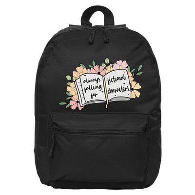 Always Falling For Fictional Characters Funny Design 16 in Basic Backpack