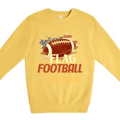 American Flag Football Step Dad Funny Gift For FatherS Day Meaningful Gift Premium Crewneck Sweatshirt