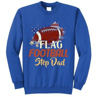 American Flag Football Step Dad Funny Gift For FatherS Day Meaningful Gift Tall Sweatshirt