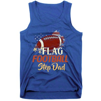 American Flag Football Step Dad Funny Gift For FatherS Day Meaningful Gift Tank Top