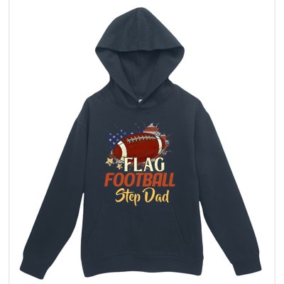 American Flag Football Step Dad Funny Gift For FatherS Day Meaningful Gift Urban Pullover Hoodie