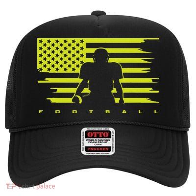 American Football Football High Crown Mesh Back Trucker Hat