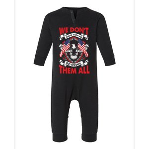 American Flag Freedom Love For Your Country Patriotism Great Gift Infant Fleece One Piece