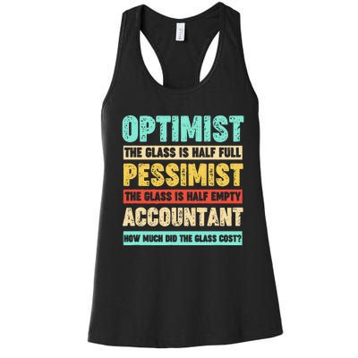 Accountant Funny For Accountant Women's Racerback Tank