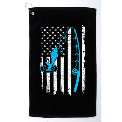 American Flag Fishing Vintage Fishing Golf Towel