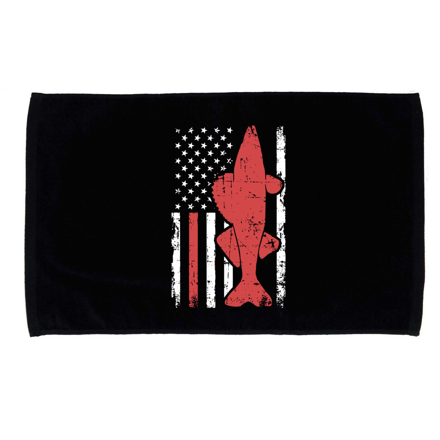 American Flag Fishing Bass Pro Fish 4th Of July Cool Gift Microfiber Hand Towel