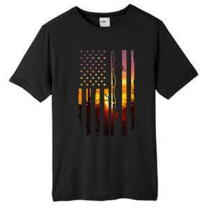 American Flag Fish Fisher Fisherman Funny Bass Fishing Usa Tall Fusion ChromaSoft Performance T-Shirt