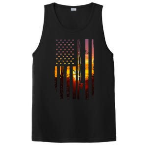 American Flag Fish Fisher Fisherman Funny Bass Fishing Usa PosiCharge Competitor Tank