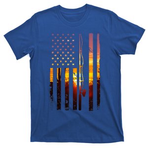 American Flag Fish Fisher Fisherman Funny Bass Fishing Usa T-Shirt