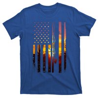 American Flag Fish Fisher Fisherman Funny Bass Fishing Usa T-Shirt