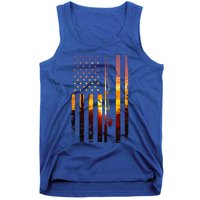 American Flag Fish Fisher Fisherman Funny Bass Fishing Usa Tank Top